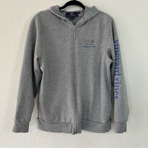 Vineyard Vines Gray Full Zip Up Fleece Hoodie Jacket Sweatshirt Men’s Size Small